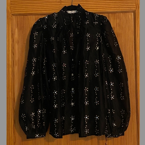 NWT ALIX OF BOHEMIA Annabel Black Daisy Shirt - Picture 5 of 10